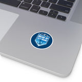 Break Up with Boring Anchor Sticker - Blue Background
