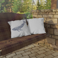Blue Whale Outdoor Pillows