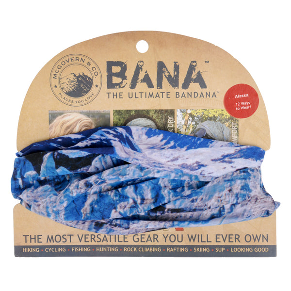 Image of bandana with shades of glacial blue