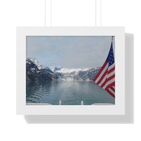 Fourth of July at Johns Hopkins Glacier Framed Horizontal Poster