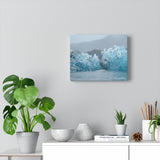 Blue Glacial Ice Stretched Canvas